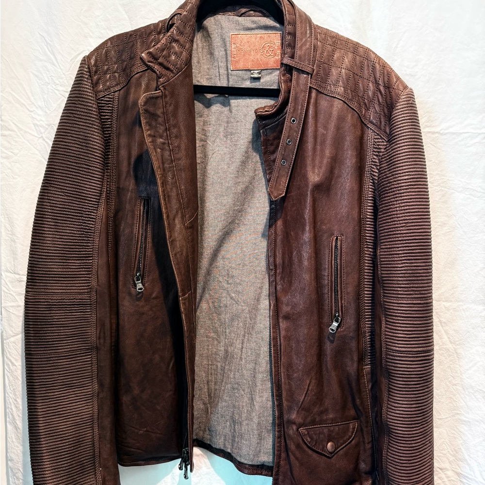 Men's Classic Brown Leather Jacket
